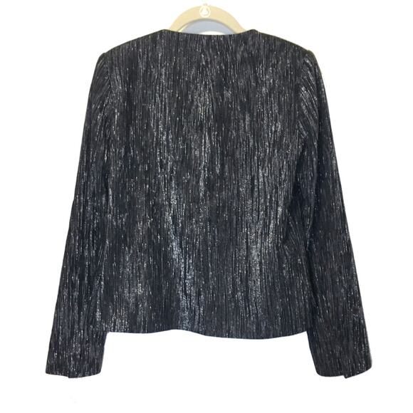 H&M Black Metallic Jacket With Sparkle - Party Wedding Cocktail Jacket - Size S - Picture 4 of 8